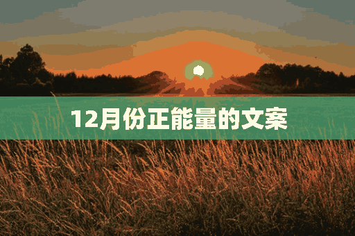 12月份正能量的文案(12月份正能量的文案怎么写)